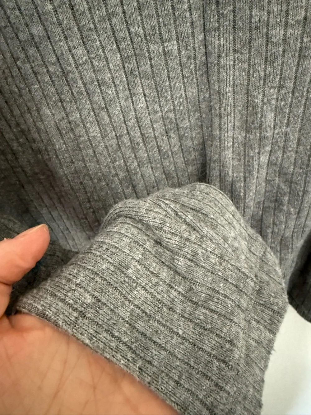 Madewell Heather Gray Ribbed Button-Front Cardigan